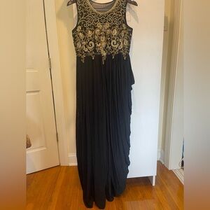 Elegant Black and Gold Gown